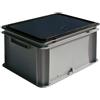Coperchio in plastica nera per contenitore Delta Mec 400x300 a slitta
