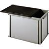 Coperchio in plastica nera per contenitore Delta Mec 600x400 a slitta