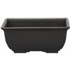 Vaso Giapponese rettangolare in plastica marrone per bonsai 17,5x12,5x6,5 cm - PG4