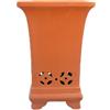 Vaso per bonsai quadrato (stile a cascata) in gres 18x18x30 cm - GL58