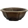 Vaso per bonsai ottagonale (forma a fior di loto) in gres 38,5x38,5x13 cm - GL64a