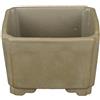 Vaso per bonsai Giapponese Morrisan quadrato in gres 9x9x5,5 cm - B03-4-2