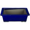 Vaso per bonsai Giapponese Morrisan rettangolare in gres smaltato blu 15x10,5x6 cm - B05-18b