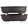 Vasi per bonsai Giapponesi Morrisan ovali in gres (Set da n.2 pezzi) - B22-36
