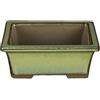 Vaso per bonsai Giapponese Morrisan rettangolare in gres smaltato verde 11x8,5x4,5 cm - B05-3b