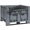 Cargopallet 700 PLUS grigio ATX con sportello e 2 travette, 1200x1000xh830