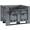 Cargopallet 700 PLUS grigio ATX con sportello e 3 travette, 1200x1000xh830