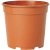 Vasi rotondi in plastica color terracotta 14x12,5 cm (n.390 pezzi), (Art. 725, Container Eco P.A.) ditta Arca