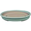 Vaso per bonsai Giapponese Morrisan ovale in gres smaltato verde 34,5x27x4,5 cm - B23-48b