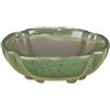 Vaso per bonsai Giapponese Morrisan ovale in gres smaltato verde 9,5x7,5x3 cm - B02-8-11D