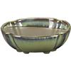 Vaso per bonsai Giapponese Morrisan ovale in gres smaltato verde chiaro 9,5x7,5x3 cm - B02-8-11E