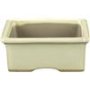 Vaso per bonsai Giapponese Morrisan rettangolare in gres smaltato bianco 9x7x3,5 cm - B02-8-3C