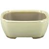Vaso per bonsai Giapponese Morrisan rettangolare in gres smaltato bianco 9x7x3,5 cm - B02-8-6C