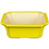 Vaso per bonsai rettangolare in gres smaltato giallo 13x10,5x4,5 cm - A1