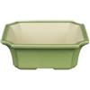 Vaso per bonsai rettangolare in gres smaltato verde 13x10,5x4,5 cm - A33