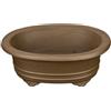 Vaso per bonsai ovale in gres 15x12x5,5 cm - XM001