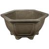 Vaso per bonsai esagonale in gres 21x21x11,5 cm - WY1c
