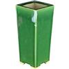 Vaso per bonsai quadrato (stile a cascata) in gres smaltato verde 7,5x7,5x20,5 cm - YM12