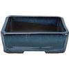 Vaso per bonsai rettangolare in gres smaltato blu 29,5x20x9,5 cm - BJ4a