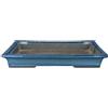 Vaso per bonsai rettangolare in gres smaltato blu 45,5x27x5,5 cm - BJ20a