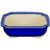 Vaso per bonsai rettangolare in gres smaltato blu 7x5x2,5 cm - SF6
