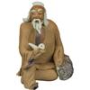 ZZZ Statuina da compagnia per bonsai, anziano fumatore di pipa 3,5x3,5x5 cm - CA-43
