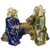 Statuina da compagnia per bonsai, dialogo tra saggi 6,5x3x5 cm - 2F-G2