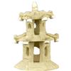 Statuina da compagnia per bonsai, tempio 3,5x3,5x6 cm - S-4
