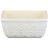 Vaso per bonsai rettangolare in gres smaltato bianco 12,5x8x6 cm - A19