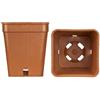 Vasi quadrati colore terracotta 5x5x6 cm (n.2700 pezzi), ditta Bamaplast