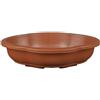 Vaso Cinese ovale (forma mokko) in plastica marrone per bonsai 20x14,5x5 cm - H404