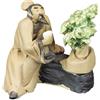 Statuina da compagnia per bonsai, saggio con bonsai 6x3,5x5 cm - CA-53A