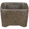 Vaso per bonsai quadrato in gres argentato 10,5x10,5x6,5 cm - ZL308