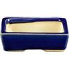 Vaso per bonsai rettangolare in gres smaltato blu 7x5x2 cm - SF3