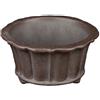 ZZZ Vaso per bonsai rotondo (forma a fior di loto) in gres 10x10x5 cm - B113c