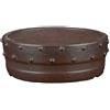 Vaso per bonsai rotondo borchiato in gres 10,5x10,5x3,5 cm - B113a