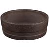 Vaso per bonsai rotondo in gres 10x10x3,5 cm - B128d