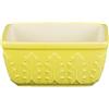 Vaso per bonsai rettangolare in gres smaltato giallo 12,5x8x6 cm - A15