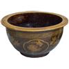 ZZZ Vasca rotonda in gres smaltato per giardino Zen (Mizubachi) 55x55x33,5 cm - JT001