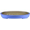 Vaso per bonsai ovale in gres smaltato blu 46,5x34,5x4,5 cm - TYD100d