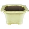 Vaso per bonsai quadrato in gres smaltato bianco 18,5x18,5x15,5 cm - TY120c