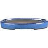 Sottovaso per bonsai ovale in gres smaltato blu 17x10,5x1,5 cm - BJ17b