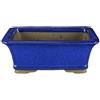 Vaso per bonsai rettangolare in gres smaltato blu 35x24,5x14,5 cm - ZM005a