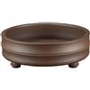 ZZZ Vaso per bonsai rotondo in gres 15x15x3 cm - B007a