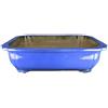 Vaso per bonsai rettangolare in gres smaltato azzurro 64x50,5x16,5 cm - P004