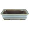 Vaso per bonsai rettangolare in gres smaltato azzurro-verde acqua 20,5x15,5x5 cm - TY137d