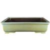 Vaso per bonsai rettangolare in gres smaltato verde 45x29x9,5 cm - TY129b