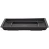 Sottovaso Cinese quadrato in plastica nera per bonsai e cactus 13,5x13,5x1 cm - PL17HS