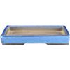 Sottovaso per bonsai rettangolare in gres smaltato blu 16,5x9,5x1,5 cm - BJ16b