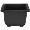 Vaso Cinese quadrato in plastica nera per bonsai e cactus 10,5x10,5x9 cm - PL13HV